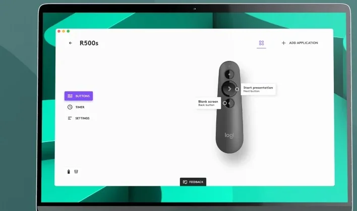 Logitech R500s Laser Presentation Remote Graphite