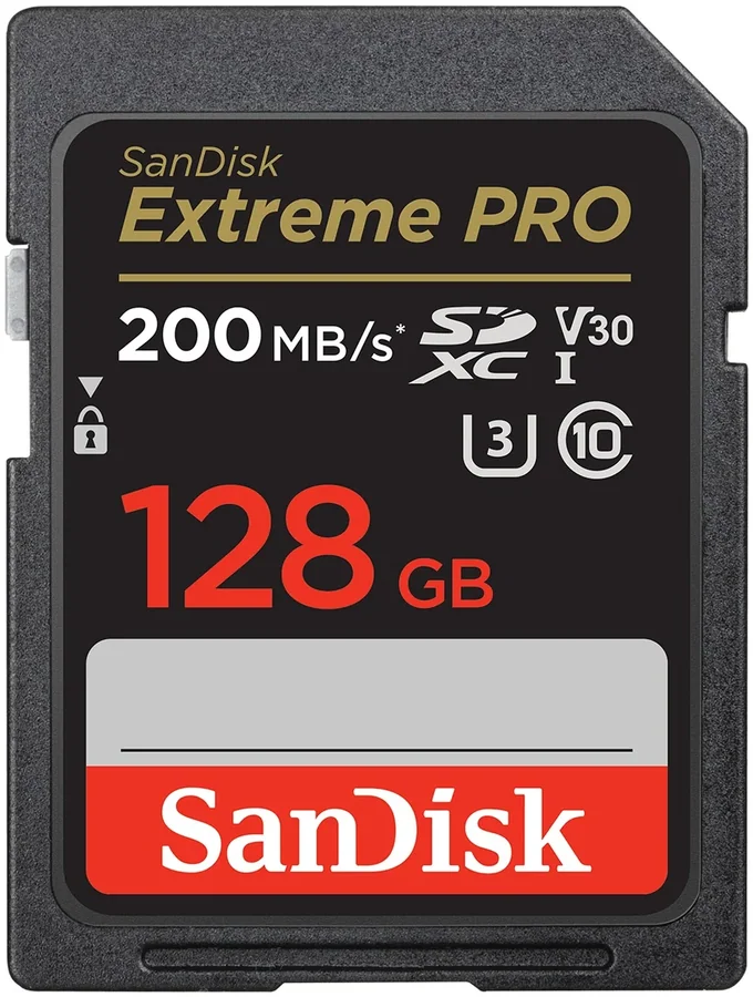 כרטיס זיכרון Sandisk Extreme PRO SDXC UHS-I 128GB V30 200MB/s