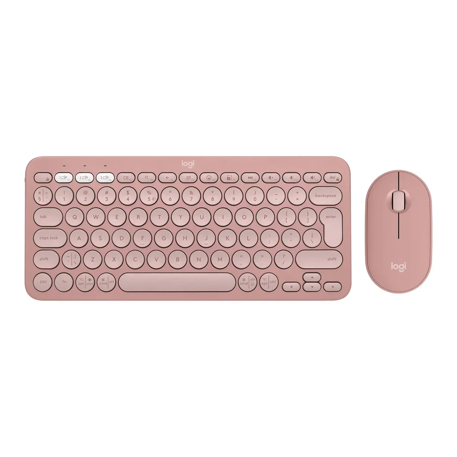 Беспроводной комплект клавиатура и мышь Logitech Pebble 2 Combo K380s + M350s Tonal Rose