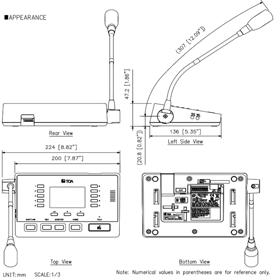 IP-микрофон для оповещения TOA IP-A1RM