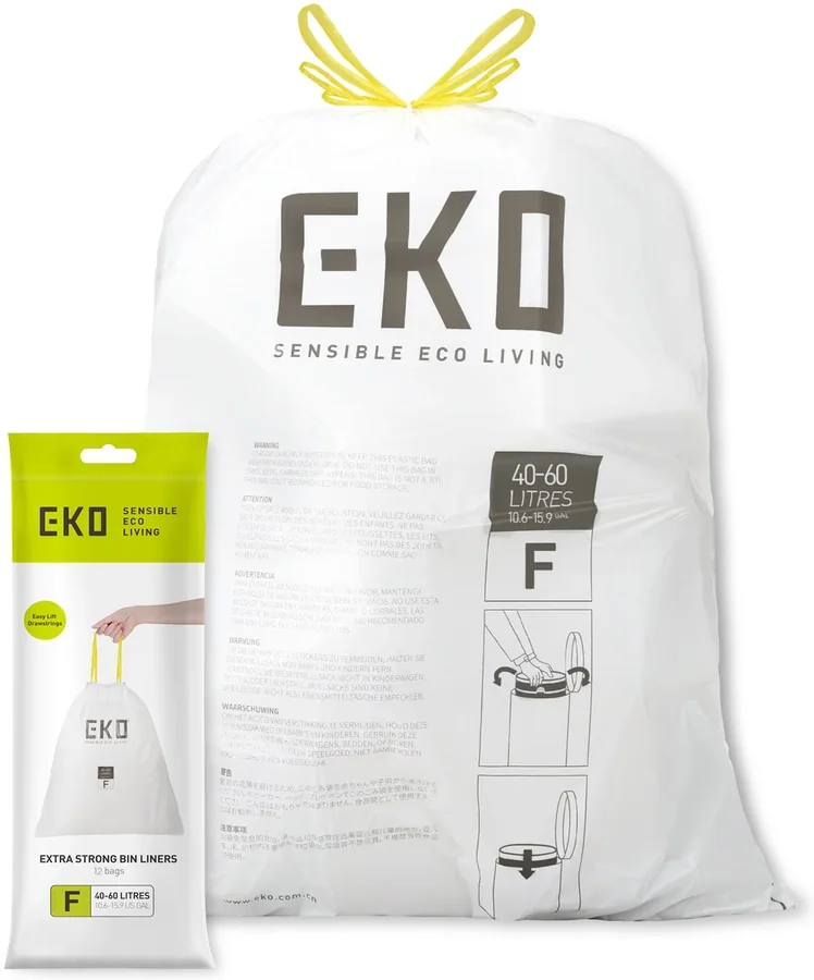 סט 12 שקיות לפח EKO Size F 40-60L EK33706