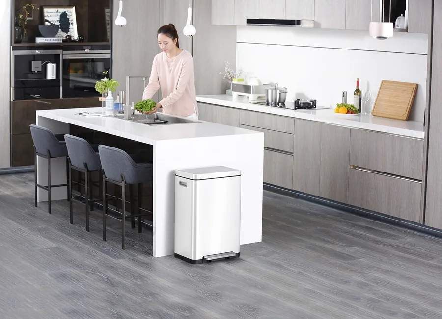 EKO X-Cube 45L White Pedal Bin