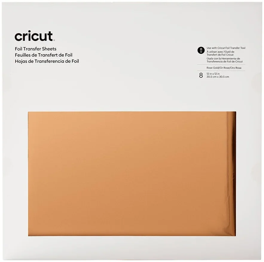 Cricut Foil Transfer Sheets 30.5x30.5cm 8 Pack Rose Gold