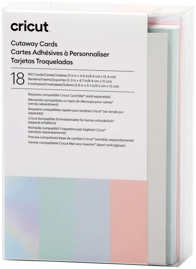 Cricut Cutaway Cards R10 Pastel Sampler (18 ct)