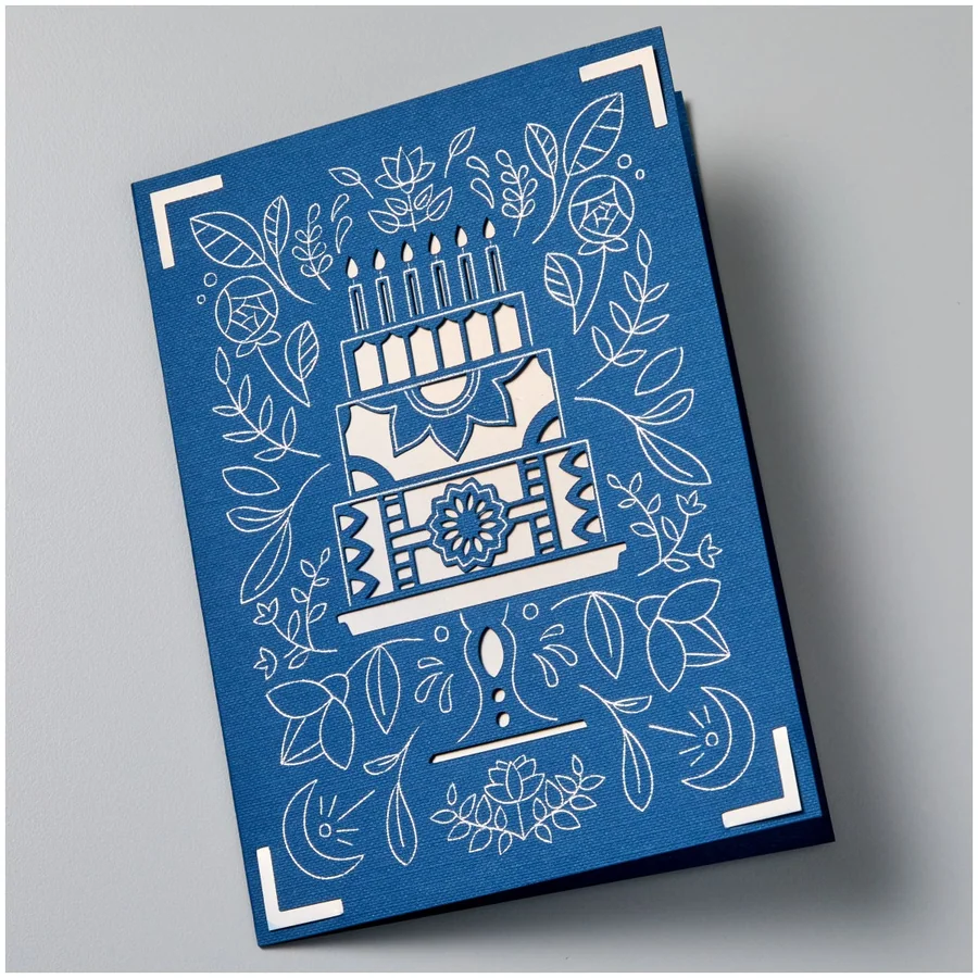 כרטיסי ברכה למכונת חיתוך Cricut Joy Foil Transfer Insert Cards Celebration Sampler A2