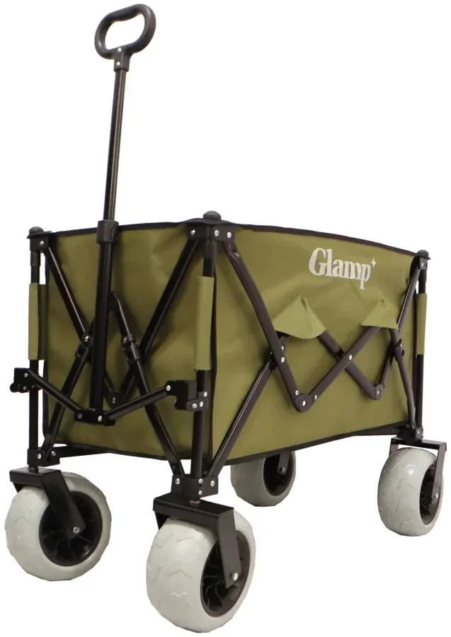 Glamp 200L Folding Camping Wagon Green