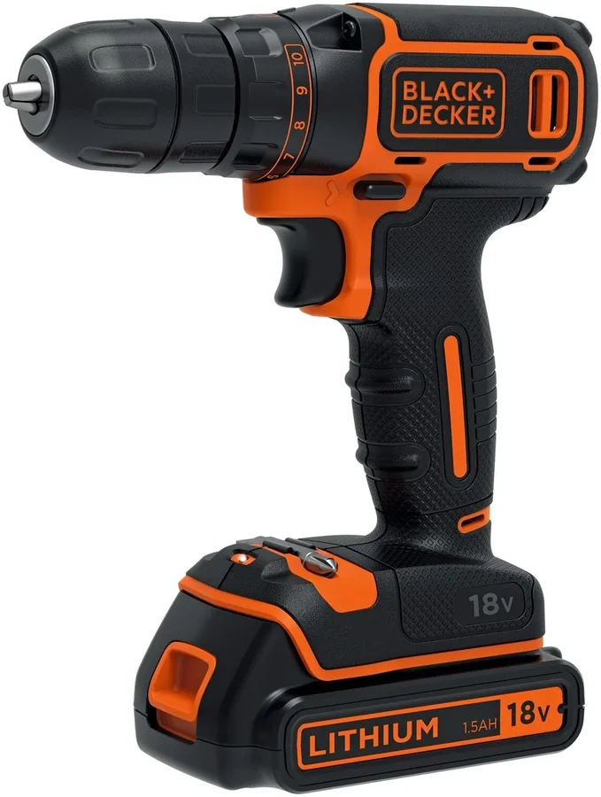 Аккумуляторная дрель-шуруповёрт Black & Decker BDCDC18 18V 1.5Ah