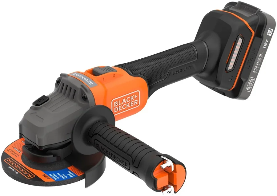Аккумуляторная угловая шлифмашина Black & Decker BCG6L8D1S 18V Brushless 115mm + аккумулятор 2.0Ah