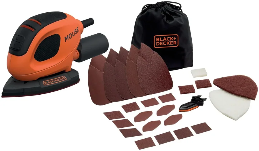 Дельташлифмашина Black & Decker BEW230BC Mouse 55W + 15 аксессуаров
