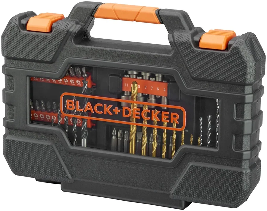 Набор сверл и бит Black & Decker A7231 Easy Grip, 76 предметов