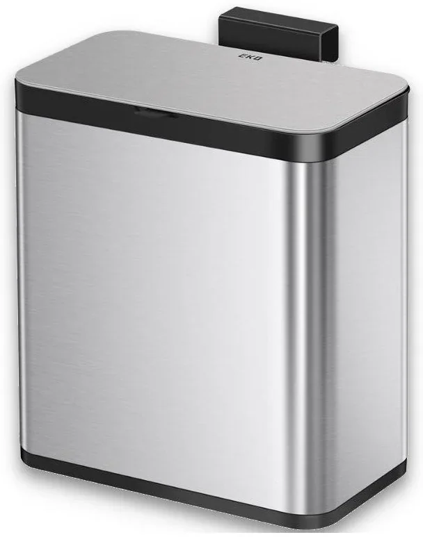 EKO Puro S EK9008 7L Food Waste Caddy, Brushed Stainless Steel