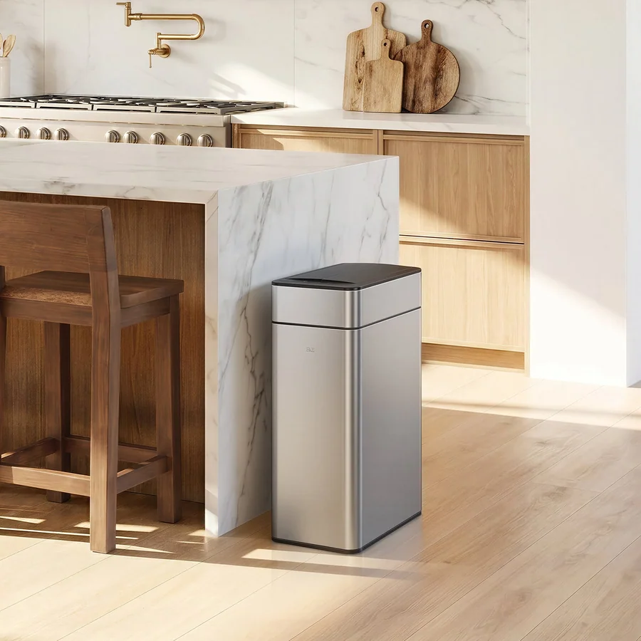 EKO Phantom Pro EK9577 50L Sensor Bin, Matte Stainless Steel