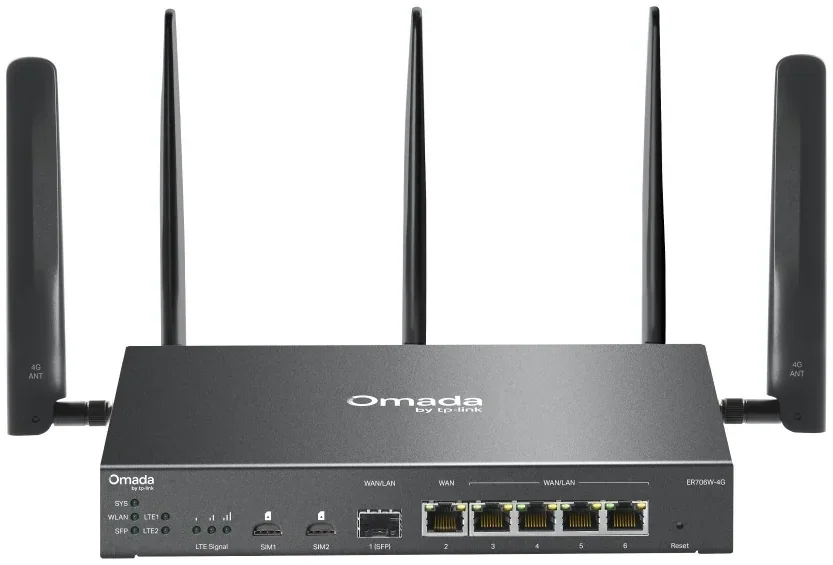Сотовый роутер Omada ER706W-4G 4G+ Cat6 AX3000 Wi-Fi 6