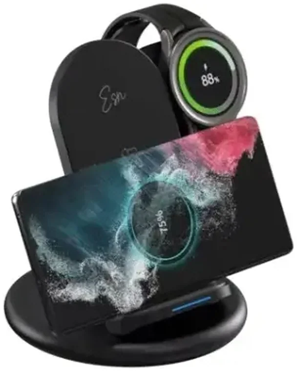 3-in-1 Wireless Charging Stand 20W Black 3-in-1 Wireless Charger