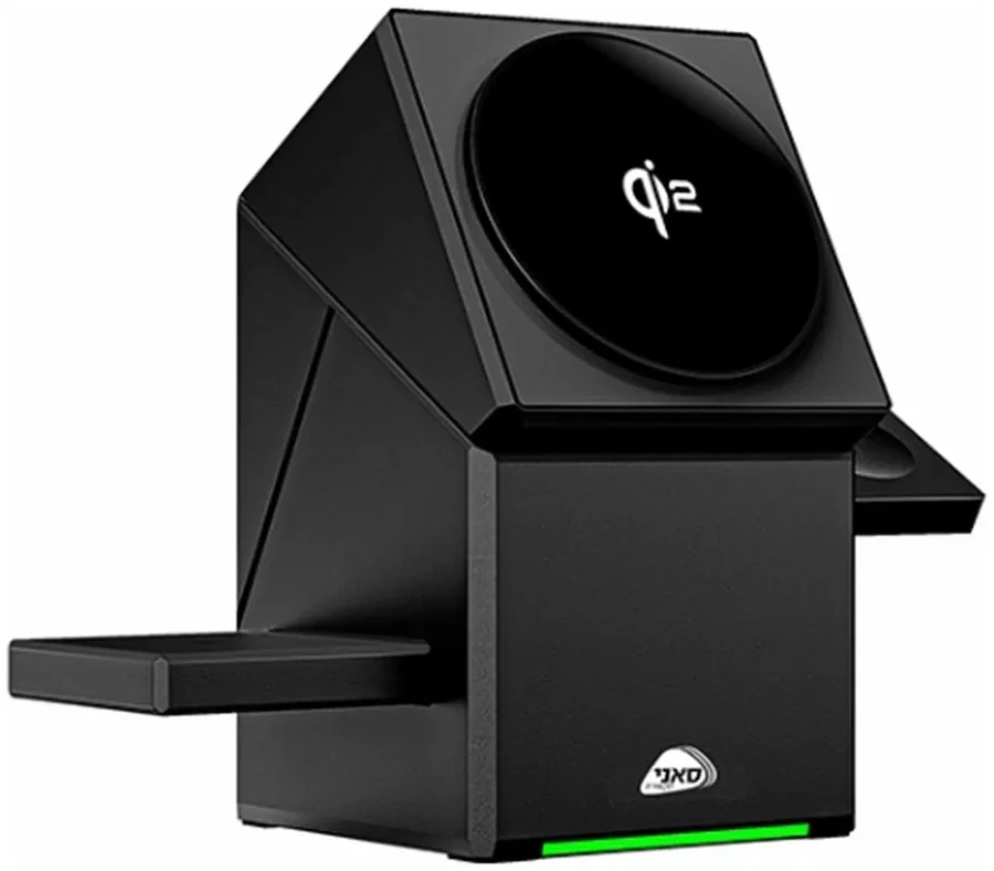 Роботизированная беспроводная зарядная подставка 3 в 1 Qi2 Robotic 3-in-1 Charging Station черная