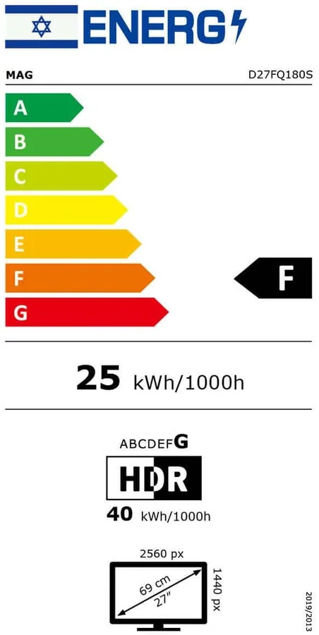 מסך מחשב גיימינג MAG D27FQ180S