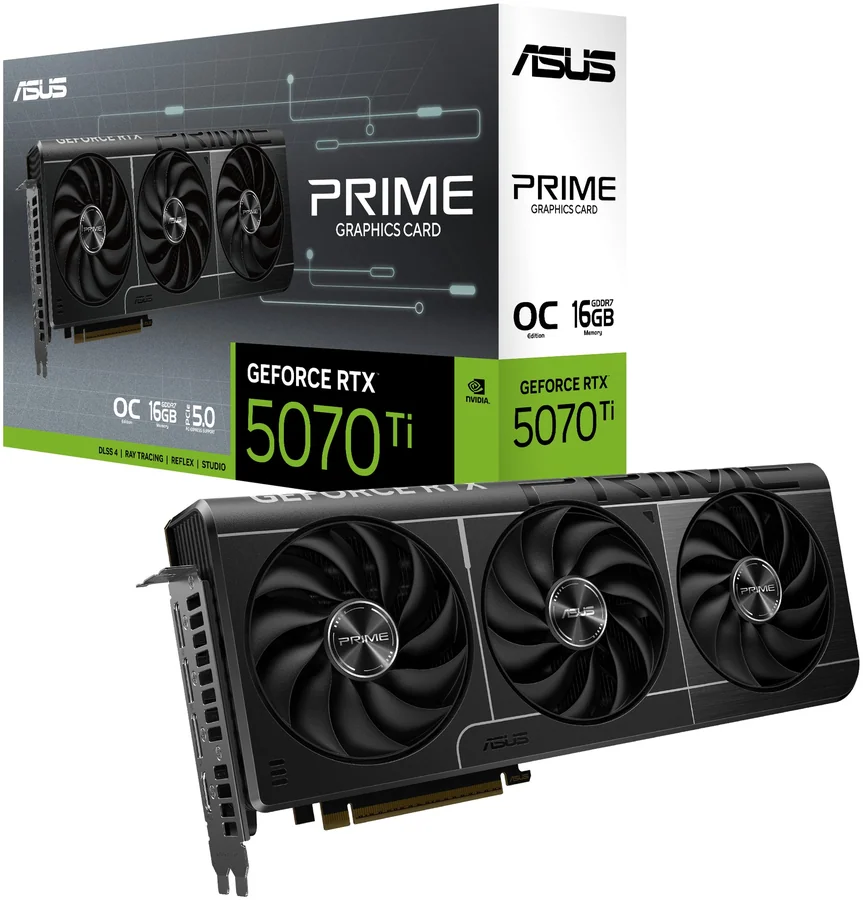 Видеокарта Asus Prime GeForce RTX 5070 Ti OC Edition 16GB GDDR7