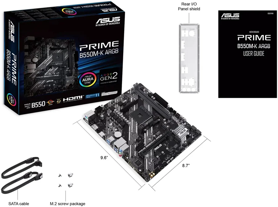 Материнская плата Asus PRIME B550M-K ARGB