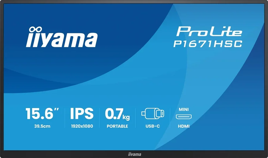 Portable Monitor IIYAMA ProLite P1671HSC-B1 15.6