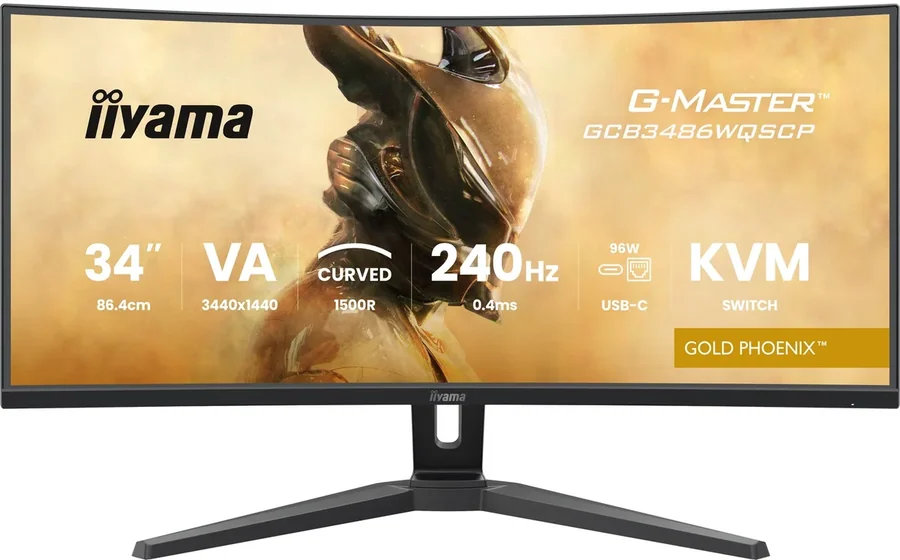 Изогнутый игровой монитор IIYAMA G-Master Gold Phoenix GCB3486WQSCP-B1 34