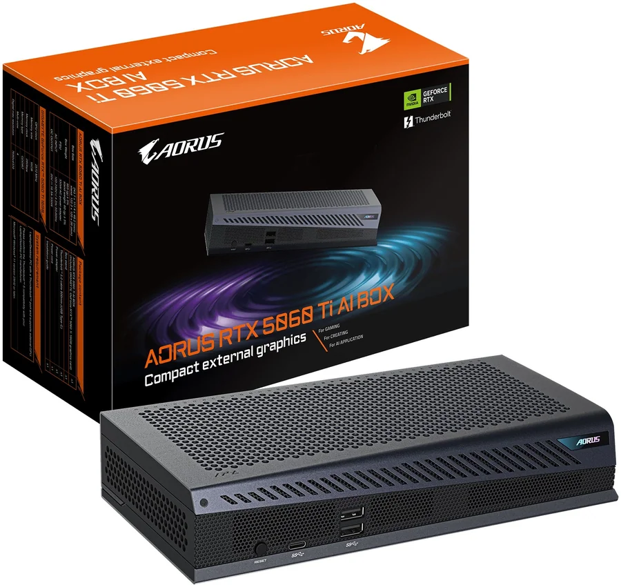 Gigabyte AORUS RTX 5060 Ti AI BOX External Graphics Card