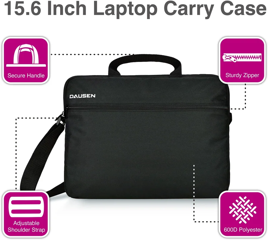 Сумка для ноутбука DAUSEN Traveller Topload Laptop Bag 15.6-16 черная