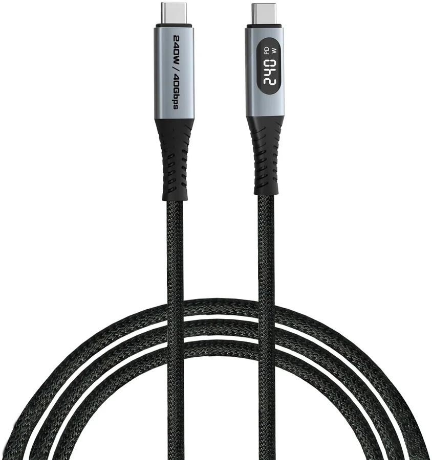 Cable Verbatim Sync & Charge USB4 USB-C to USB-C 240W 40Gbps 1.2m with Power Display
