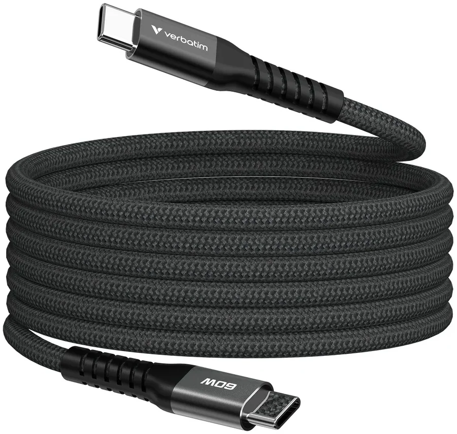 Кабель Verbatim Sync & Charge Magnetic Cable USB-C to USB-C 60W 1.2m Black