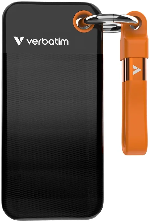 External SSD Verbatim Pocket SSD USB 3.2 Gen 2 2TB Black/Orange