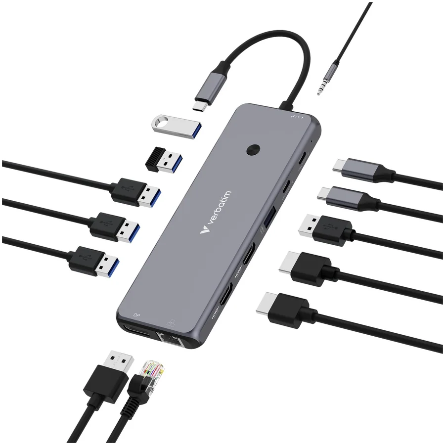 תחנת עגינה Verbatim USB-C Pro Multiport Hub CMH-13 13 Port