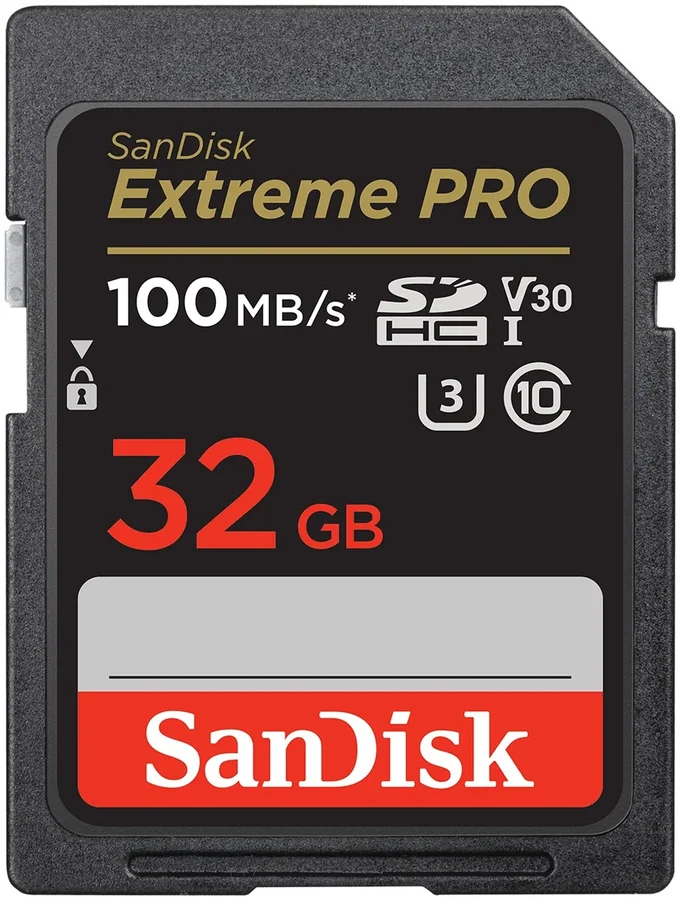 כרטיס זיכרון Sandisk Extreme PRO SDHC UHS-I 32GB V30 100MB/s