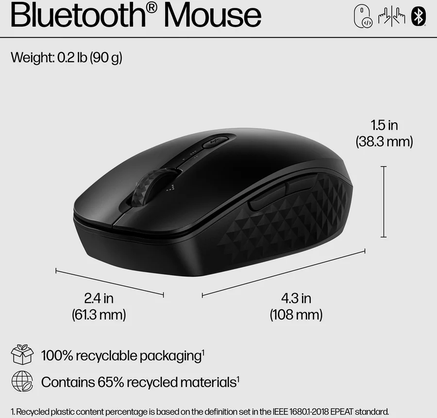 עכבר אלחוטי HP 425 Programmable Bluetooth Mouse