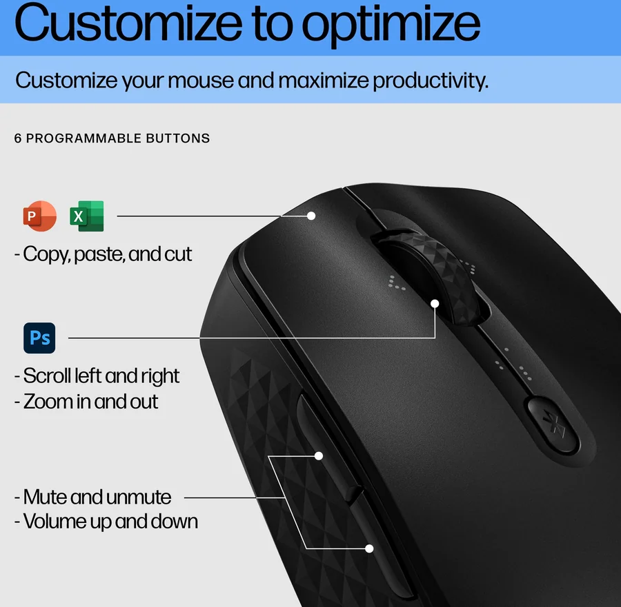 עכבר אלחוטי HP 425 Programmable Bluetooth Mouse