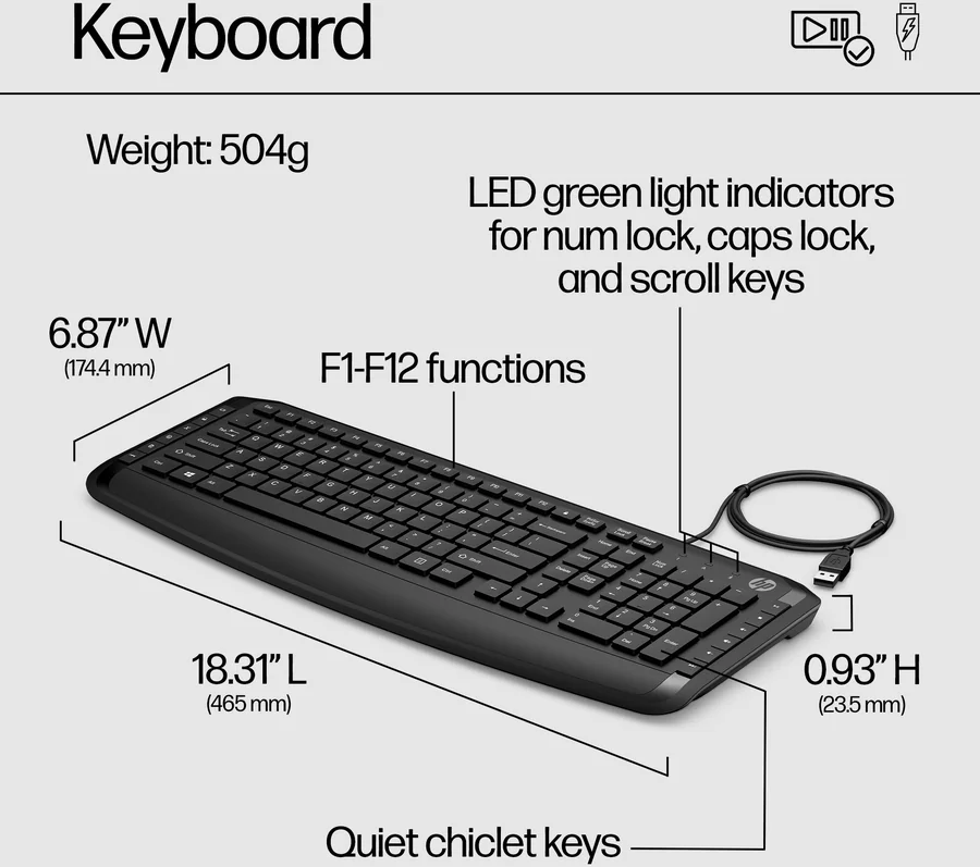 HP Pavilion Keyboard and Mouse 200