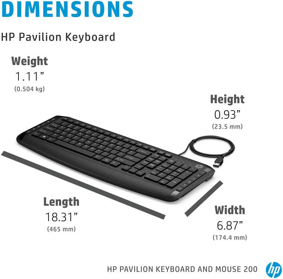 HP Pavilion Keyboard and Mouse 200
