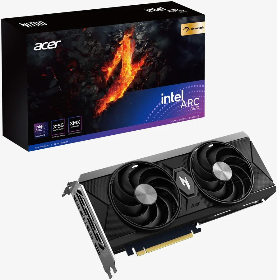 Acer Nitro Intel Arc B570 OC 10GB Graphics Card