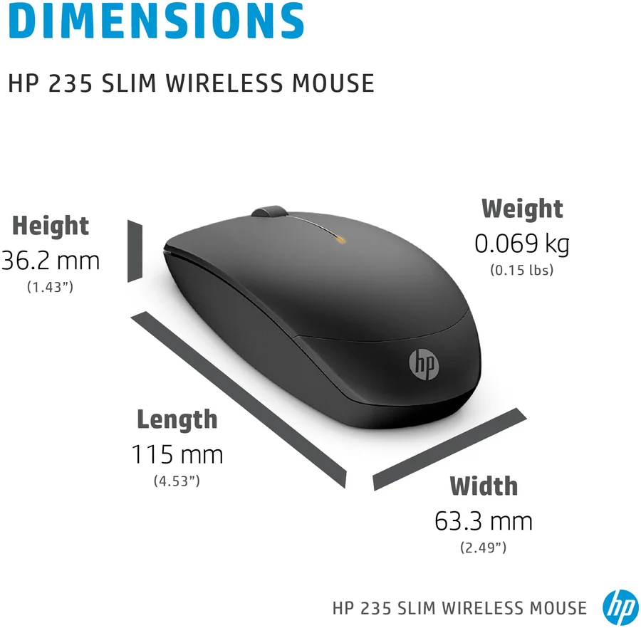 Беспроводная мышь HP 235 Slim Wireless Mouse