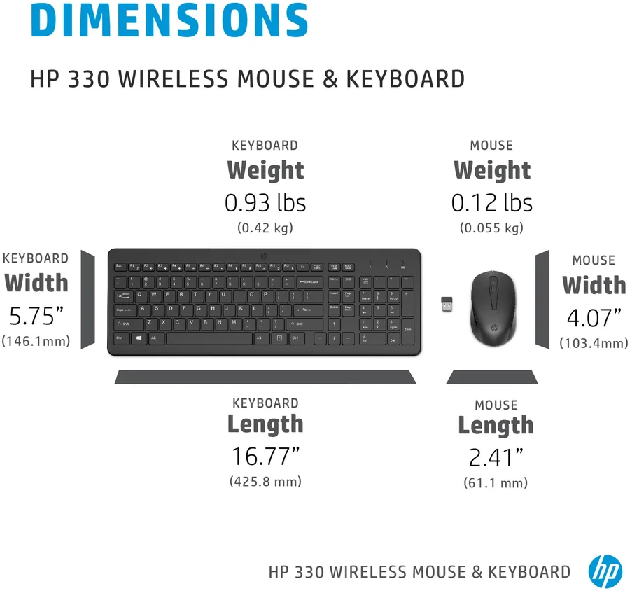 HP 330 Wireless Mouse and Keyboard Combo