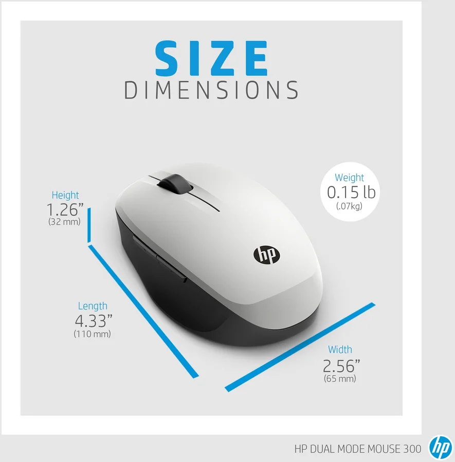 HP Dual Mode Mouse Silver