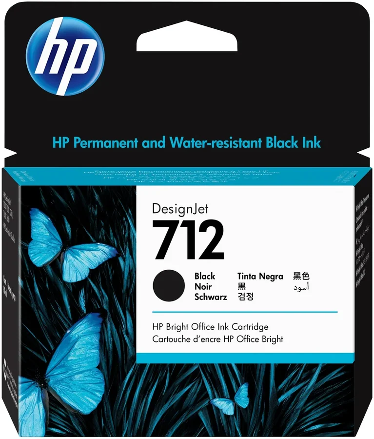 HP 712 T250 80ml Black DesignJet Ink Cartridge