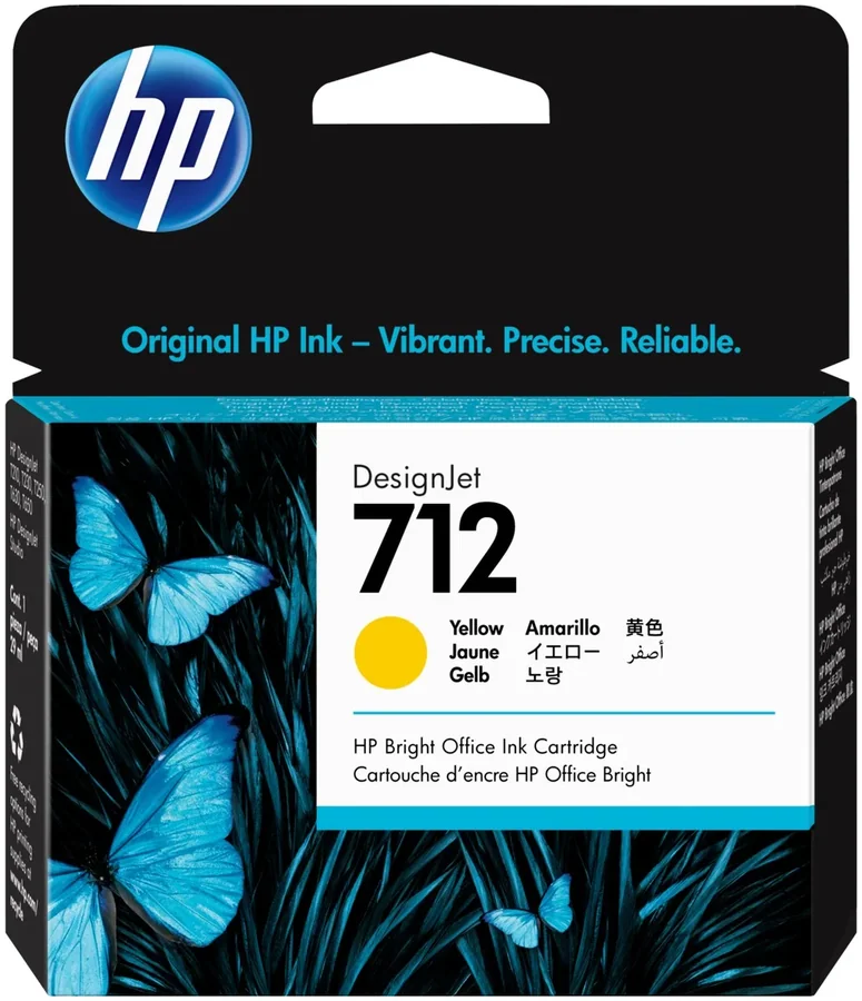 Original Ink Cartridge HP 712 29ml Yellow
