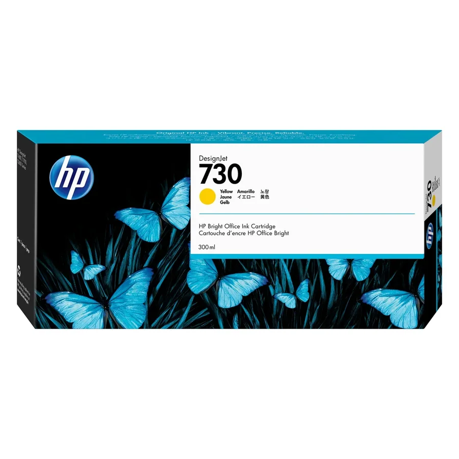Ink Cartridge HP 730 T1700 300ml Yellow