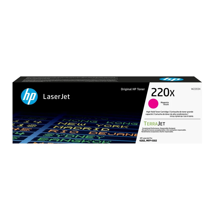 טונר למדפסת HP W2203X 220X Color LaserJet Pro 4202/4302 מגנטה