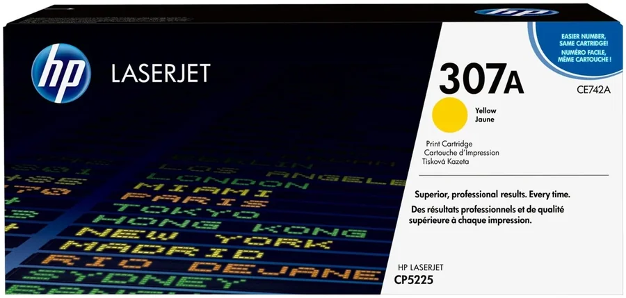 Тонер для принтера HP CE742A 307A CP5225 желтый
