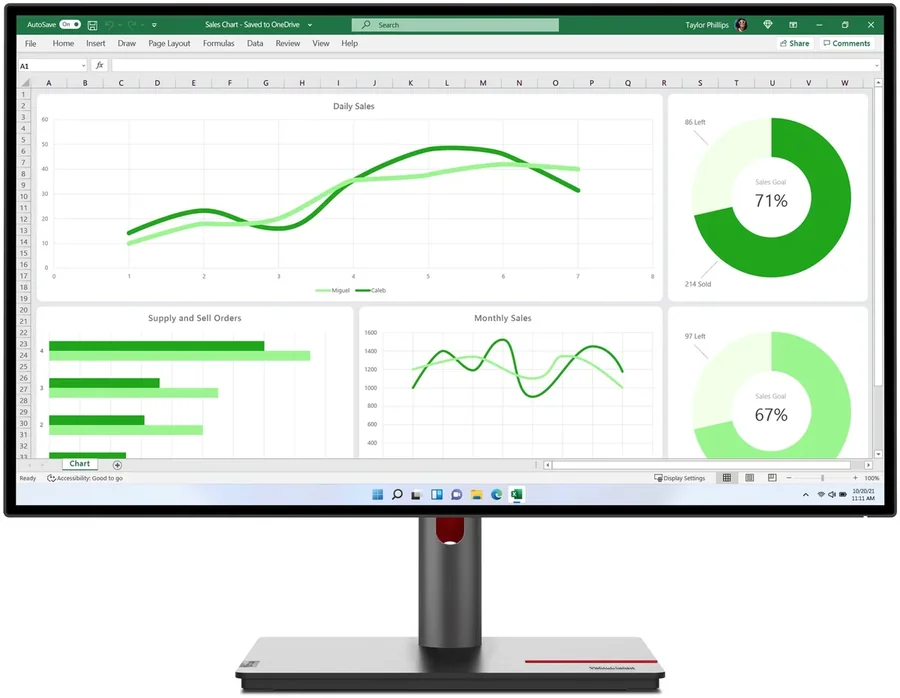 מסך מחשב Lenovo ThinkVision P27q-30