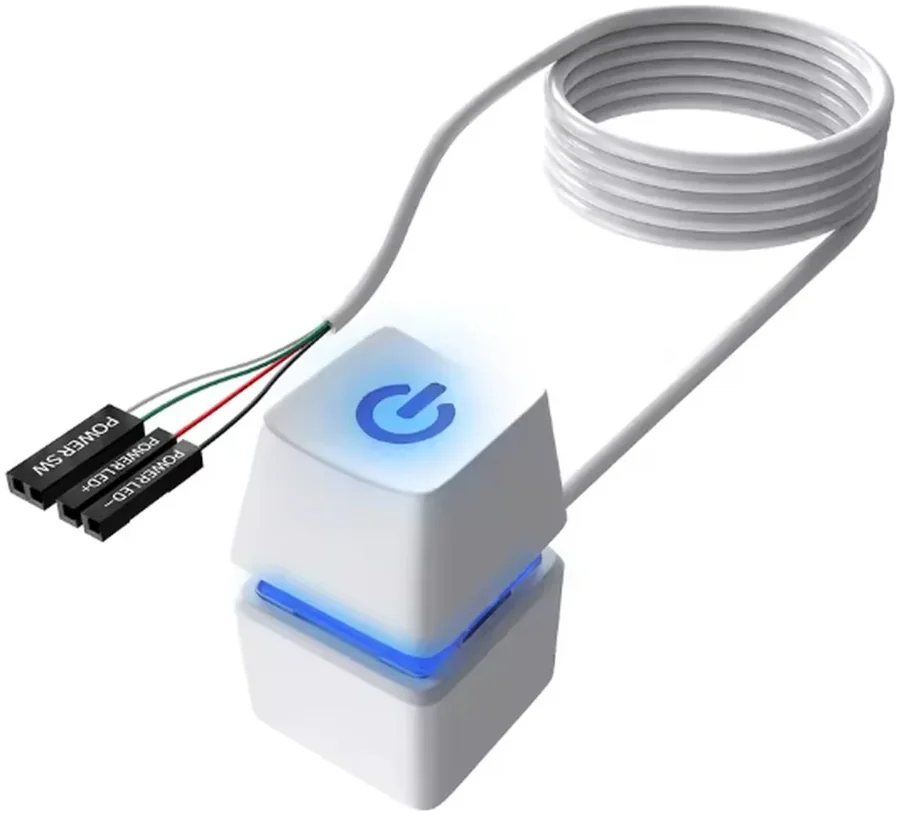 Кнопка включения GENERIC Pc Power Reset Button With RGB белый