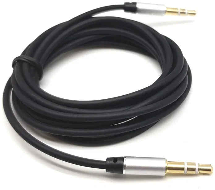 Gold Touch Slim 3.5mm AUX 1m Black Audio Cable
