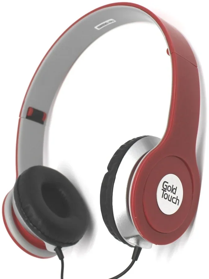 Проводные наушники Gold Touch Folding On-Ear Wired Headphones 3.5mm красные