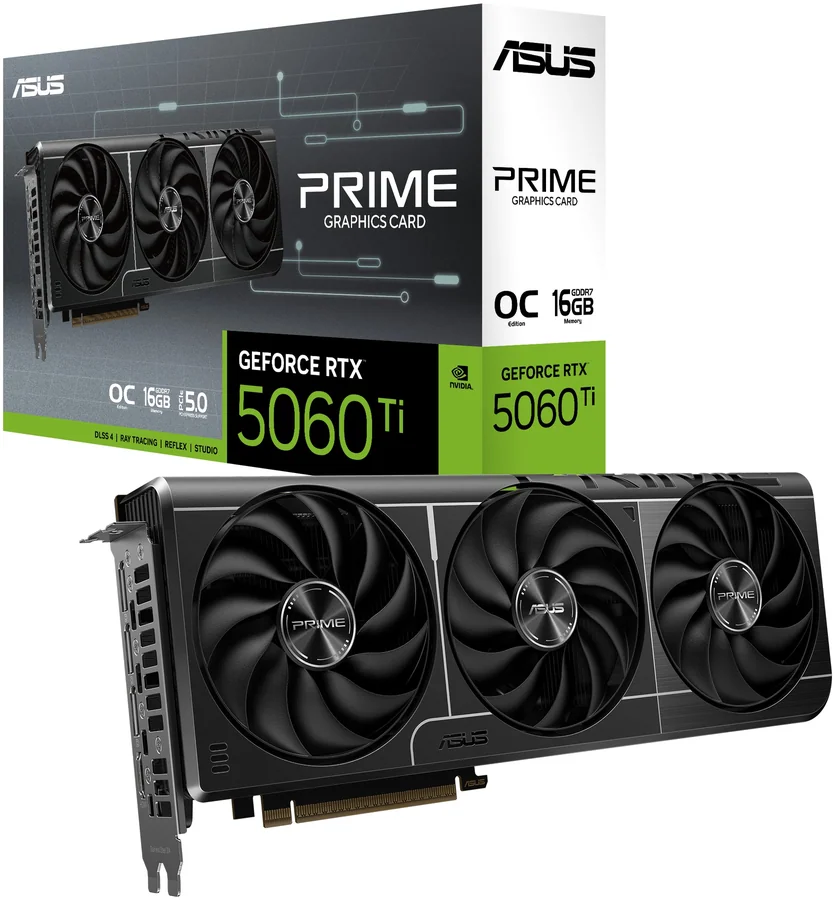 כרטיס מסך Asus Prime GeForce RTX 5060 Ti OC Edition 16GB GDDR7