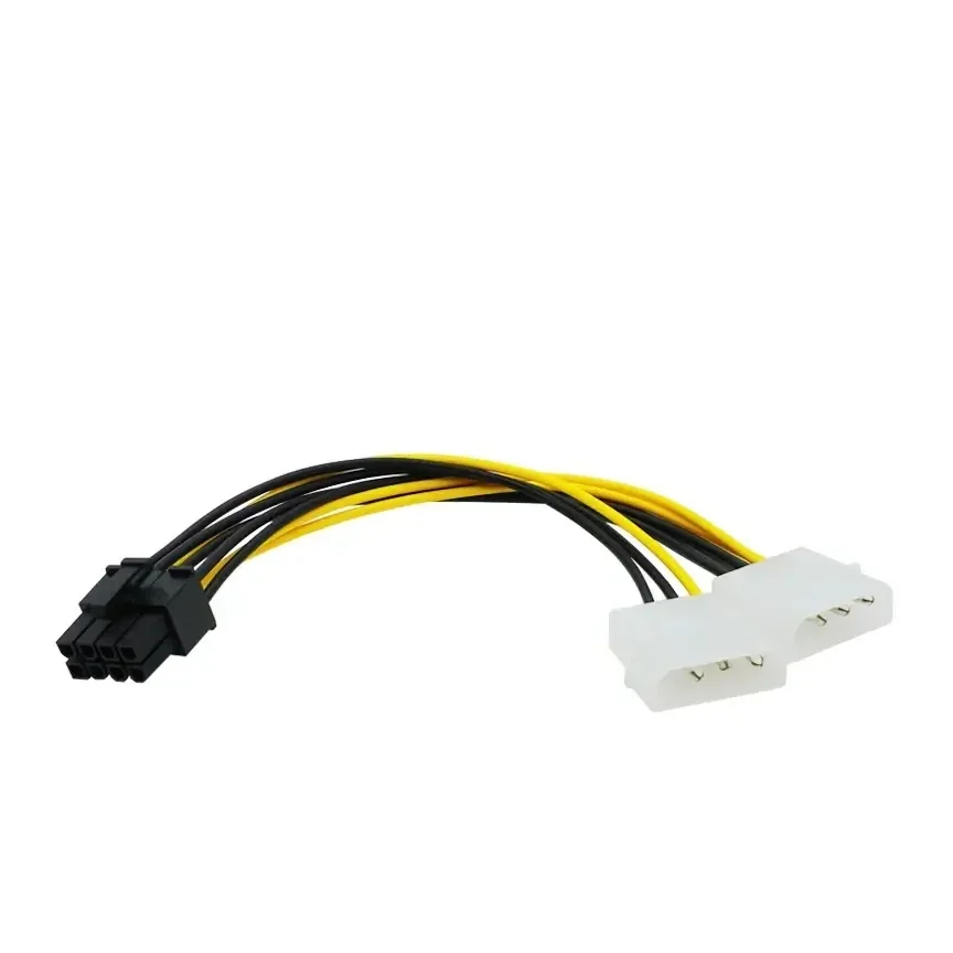 כבל 2x Molex 4 Pin to 8 Pin PCIe